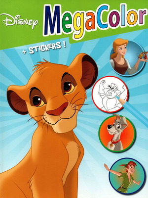 Disney MegaColor μπλοκ ζωγραφικής με αυτοκόλλητα, κλασικοί ήρωες