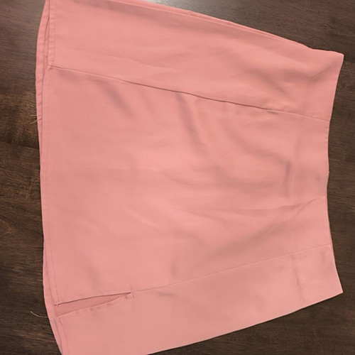 Pink Woman satin skirt new, pink, XS with front slit