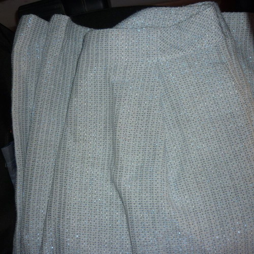 Sisley pants used, waist 36 cm, length 82 cm, size S, white multicolor