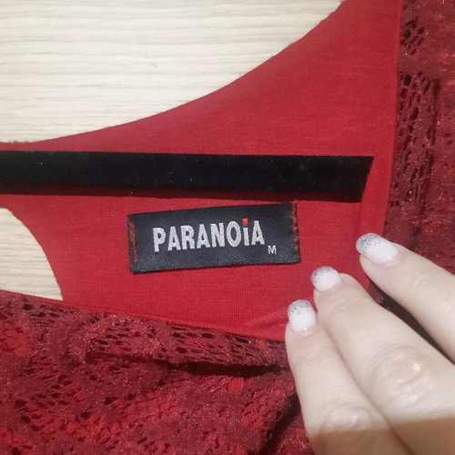 Paranoia dress deep red like new, size M
