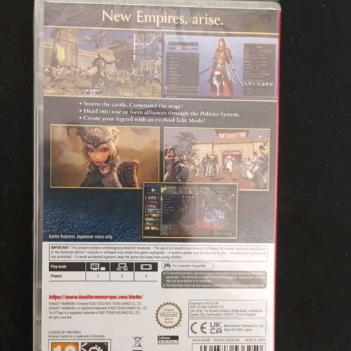 Dynasty Warriors 9 Empires Nintendo Switch new