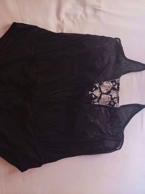 One-piece swimsuit 4XL new, strapless with transparent neck tie
