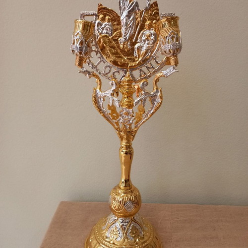 Gilded Resurrection Candle Holder 40 cm new, 3-position