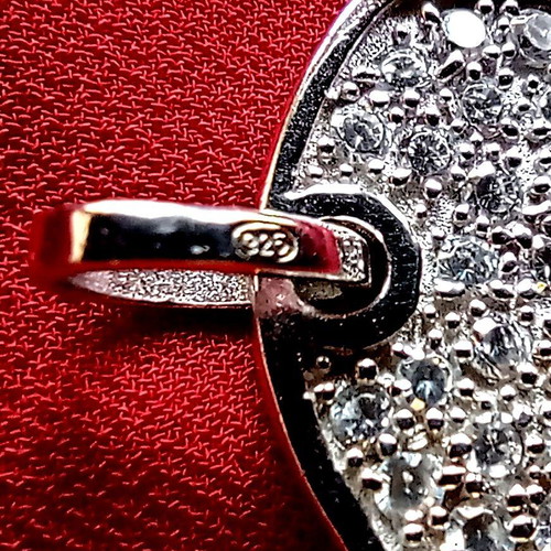 D&G Dolce & Gabbana 925 Silver Iced Dog Tag Pendant like new with gift chain