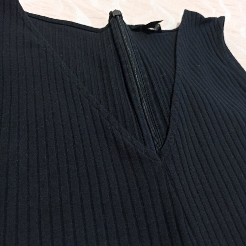 Monki ribbed one-piece jumpsuit like new, black, size Large