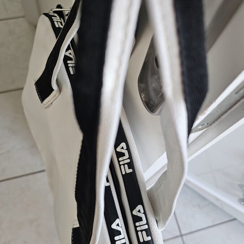 Fila crossbody bag used, white, leatherette
