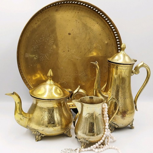 EPNS silver plated English tea and coffee set used