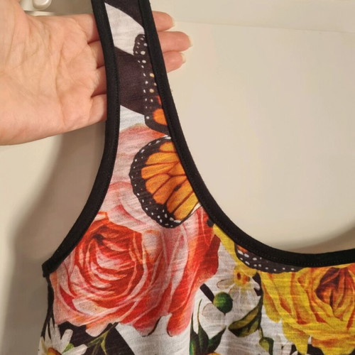 Bsb αμάνικο τοπ με floral και zebra print σαν καινούργιο, μέγεθος S
