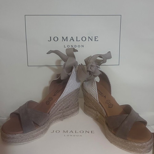 Boxer leather platform espadrilles size 36 new, tan color