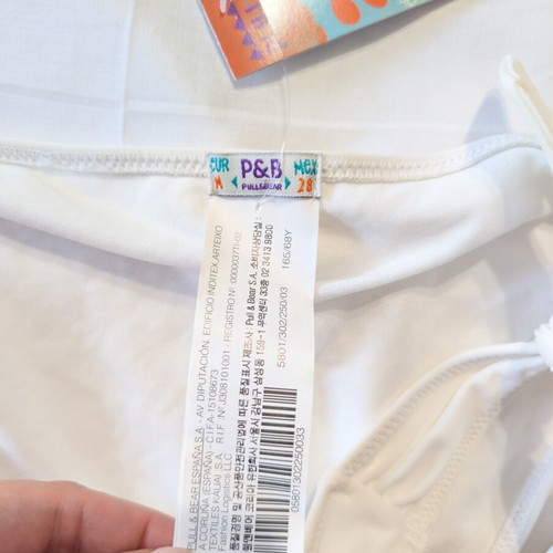 Pull & Bear bikini bottoms set size M new with tags, white and fuchsia