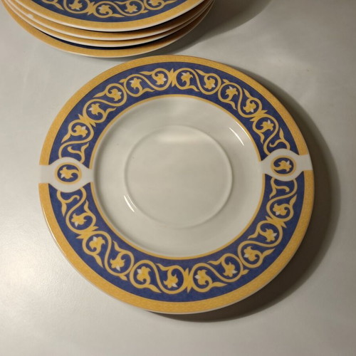 Vintage Porcel Fine Porcelain Tea Cup Saucers Set of 5, New