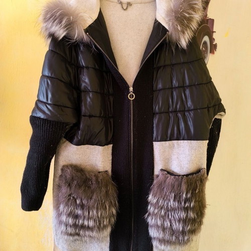 Massimo Zardi coat used with real fur and gift bag