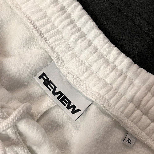 Review unisex sweatpants, white and turquoise, XL