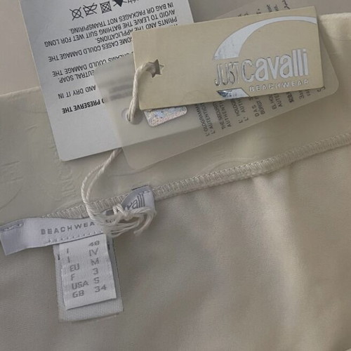 Just Cavalli men's swimwear M new, white, elastic fabric with logo