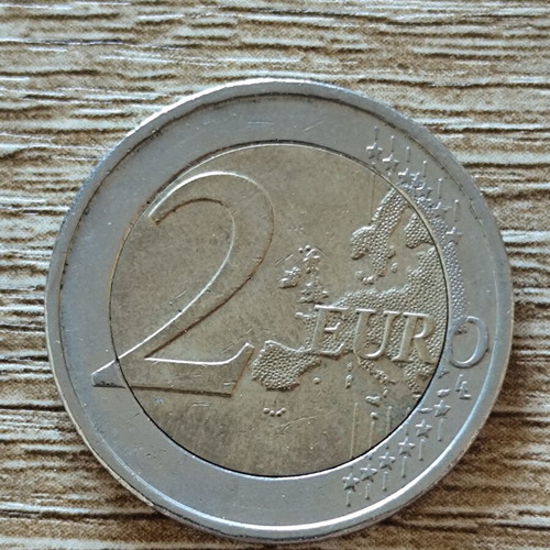 2 Euro Germany 2020 commemorative coin used, Kneeling Before the Warsaw Ghetto Uprising Memorial
