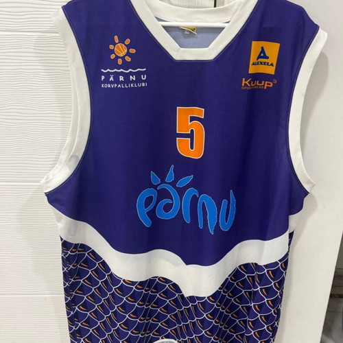 BC Parnu Basketball Estonia Jersey #5 Size XLarge used