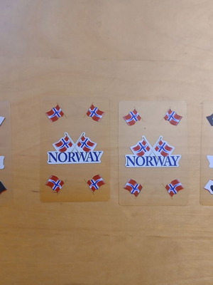 Playing Cards from Norway used, set of two transparent decks