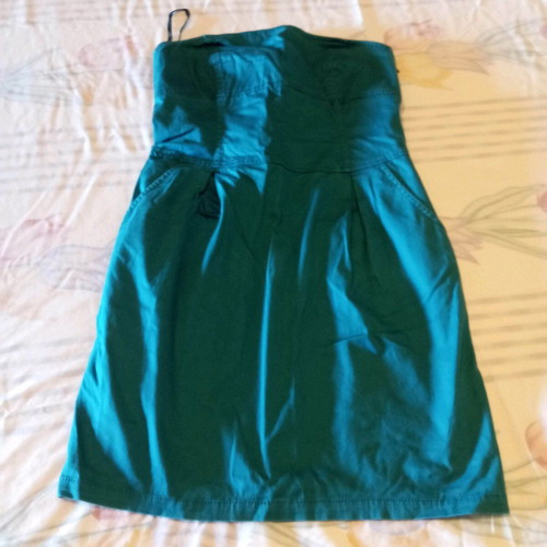 Petrol short dress Bershka like new, size M
