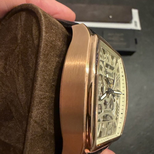 Ingersoll Tonneau Automatic Skeleton 43mm brand new, gold