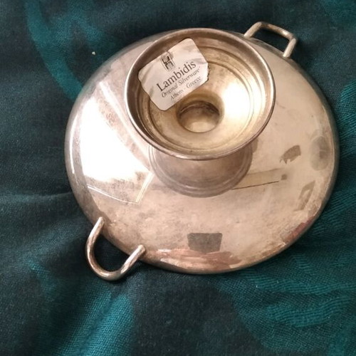 Silver-plated decorative Lambidis vessel like new, elegant