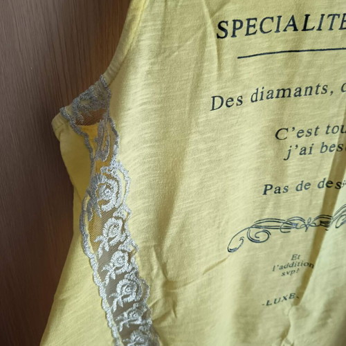 Shine 2gether women's blouse used, size M/L, white and yellow