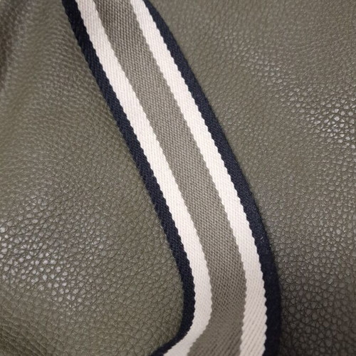 Messenger bag like new, khaki embossed faux leather