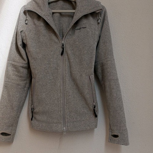 H&M fleece jacket gray with hood, like new, size S