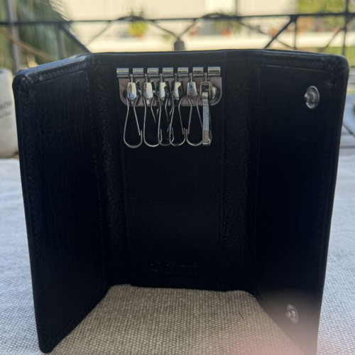 Leather key wallets new, two colors with bill holder