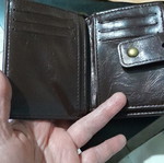 Wallet dark brown like new with multiple compartments