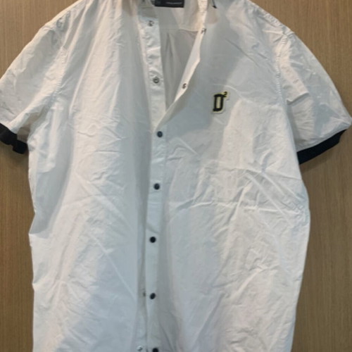 Dsquared2 men's shirt XL like new, white cotton