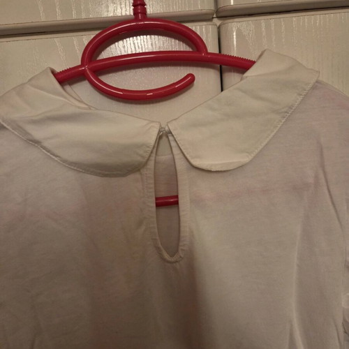 Zara blouse white with collar, small, like new