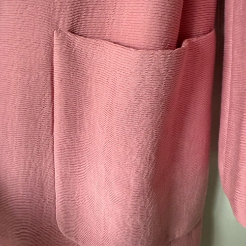 ZARA coat new with woven pattern pink size medium