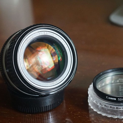Nikon 50mm f1.4 AI-s lens used with Canon filter