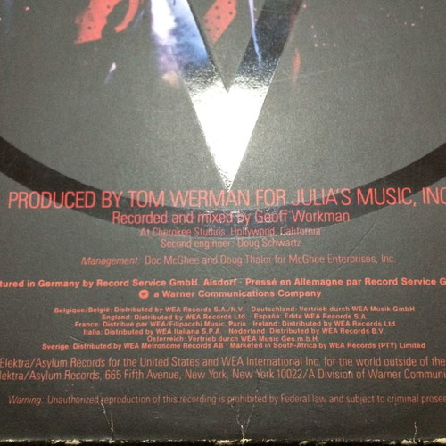 Motley Crue Shout at The Devil LP used, first German edition