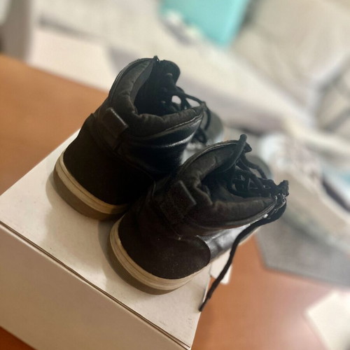 Sneaker boot leather used, size 42-43, black