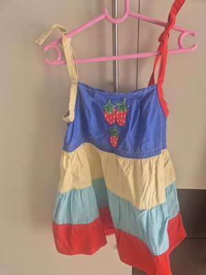 Summer dress like new for 2-3 years old, blue and red