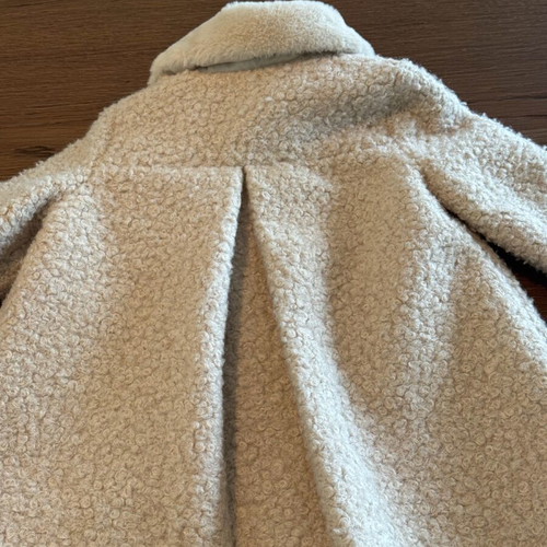 Mayoral girls' coat 2 years like new, beige bouclé