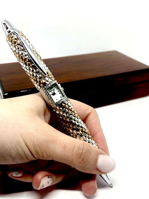 Στυλό και ρολόι Vogue κόσμημα καινούργιο με Swarovski
