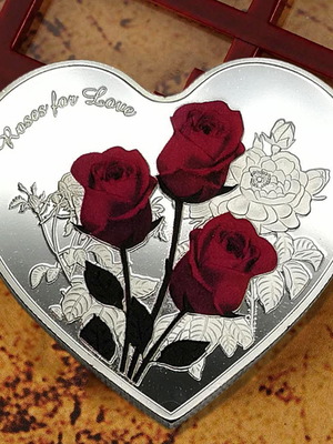 Roses for Love Coin new, romantic gift for Valentine's Day