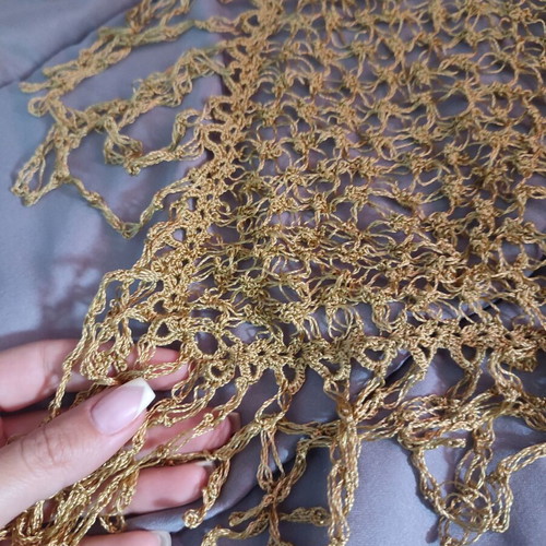 Handmade knitted embroidered table linen new