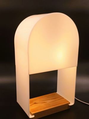 Table lamp model SANTORINI new, plexiglass and wood
