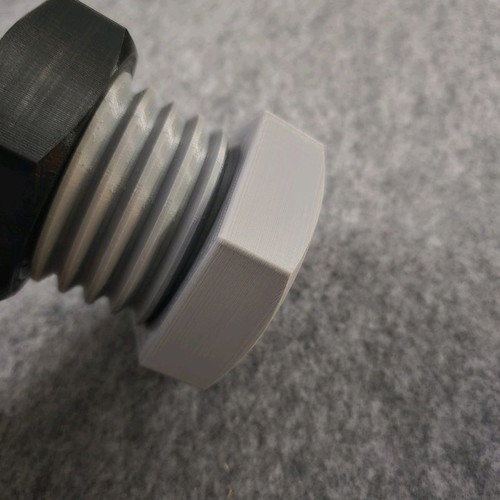 Container pencil holder used 3d printed with screw and nut gray-black