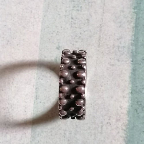 925 silver wedding ring for men or women in rock style no 61 (US 9 3/4)