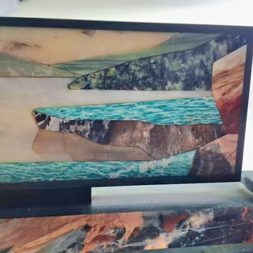 ArtDeco μολυβοθήκη γραφείου από ρωσικό μάρμαρο