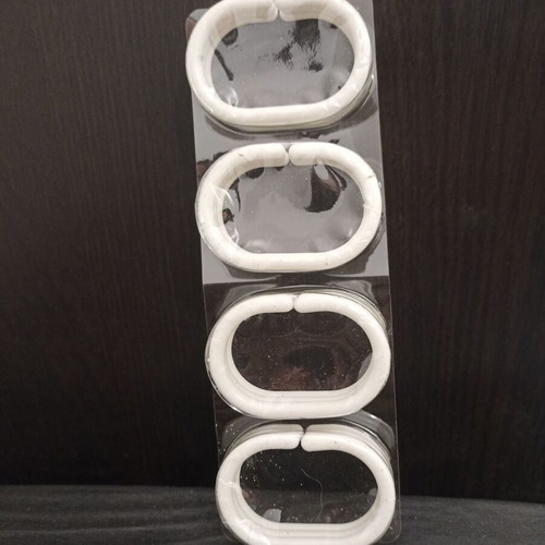 Set of 12 C-type plastic shower curtain rings