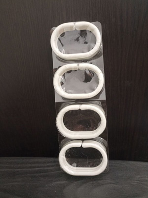 Set of 12 C-type plastic shower curtain rings