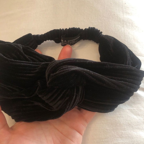 Velvet headband and scrunchy new, black