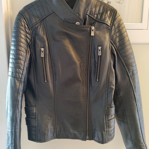 Barney's original leather jacket used, black, size M