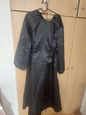 Shein women's dress XL black like new with waist cords