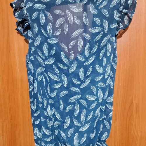 Atmosphere transparent top like new, blue multicolor, size S